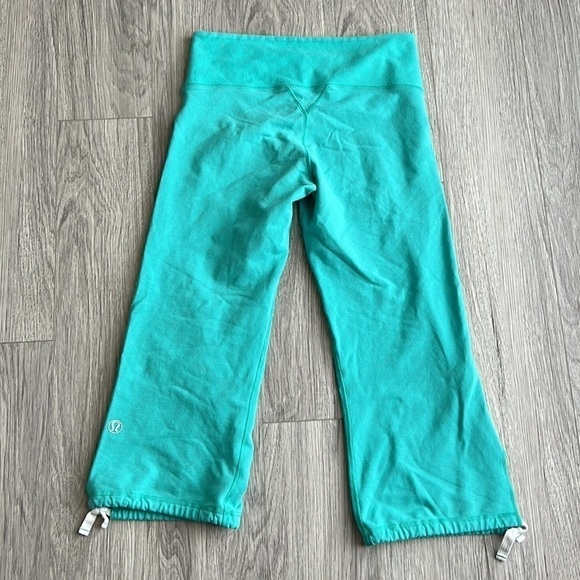 Lululemon Wide Leg Crop Turquoise Size 4 - Picture 11 of 13